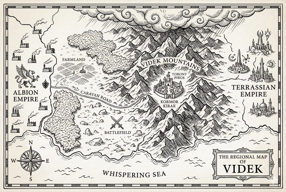 Regional map of the known world
