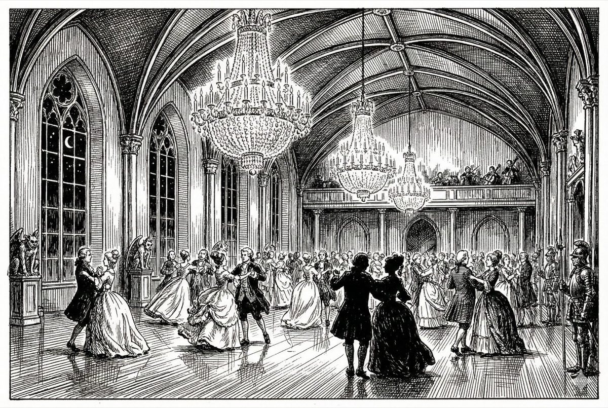 The masquerade ballroom at Torony Piros
